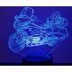 KISSKISSMETAL - MOTO HONDA GOLDWING - Lampe d&#039;ambiance 3D à leds, gravure laser sur acrylique, alimentation par piles ou câble usb - Lampe d&#039;ambiance