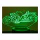 KISSKISSMETAL - MOTO TRIKE - Lampe d&#039;ambiance 3D à leds, gravure laser sur acrylique, alimentation par piles ou câble usb - Lampe d&#039;ambiance
