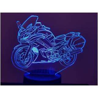 KISSKISSMETAL - MOTO YAMAHA 1300 FJR - Lampe d&#039;ambiance 3D à leds, gravure laser sur acrylique, alimentation par piles ou câble usb - Lampe d&#039;ambiance