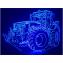KISSKISSMETAL - TRACTEUR JOHN DEERE - Lampe d&#039;ambiance 3D à leds, gravure laser sur acrylique, alimentation par piles ou câble usb - Lampe d&#039;ambiance