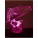 KISSKISSMETAL - TRUITE - Lampe d&#039;ambiance 3D à leds, gravure laser sur acrylique, alimentation par piles ou câble USB - Lampe d&#039;ambiance