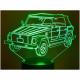 KISSKISSMETAL - VOLKSWAGEN 181 KÜBELWAGEN VW - Lampe d&#039;ambiance 3D à leds, gravure laser sur acrylique, alimentation par piles ou câble usb - Lampe d&#039;ambiance