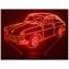 KISSKISSMETAL - VW Volkswagen 1600 TL fastback 1968 - Lampe d&#039;ambiance 3D à led, gravure laser sur acrylique, alimentation par piles ou câble USB - Lampe d&#039;ambiance