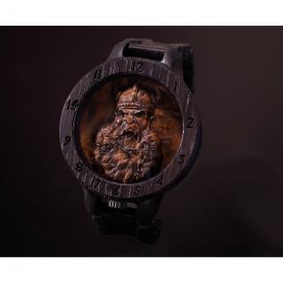 KRISTAN TIME - Viking armure montre en bois Viking - Montre