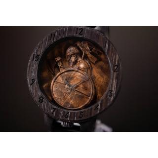 KRISTAN TIME - Vikings armure montre en bois - Montre