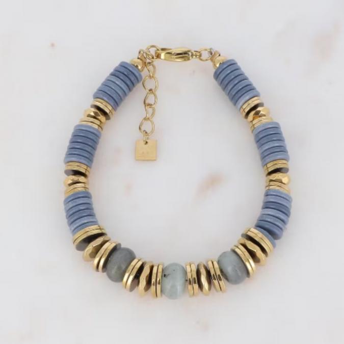 L & J jewels - Bracelet Nikky avec Labradorites - bracelet bohème