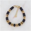 L & J jewels - Bracelet Nikky avec Onyx - bracelet bohème