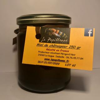 La Papillonne - Miel de Châtaigner - 250 gr - Miel - 0.250