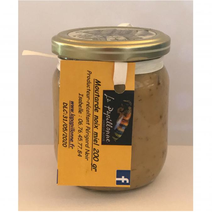 La Papillonne - Moutarde noix-miel - 200 gr - Moutarde