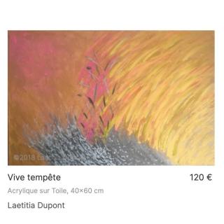 Laetitia Dupont - Vive tempête - tableau peinture art