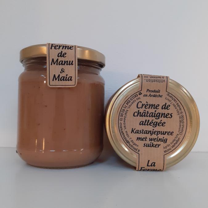La ferme de Manu et Maia - Crème de châtaignes BIO allégée - Confiture Artisanale