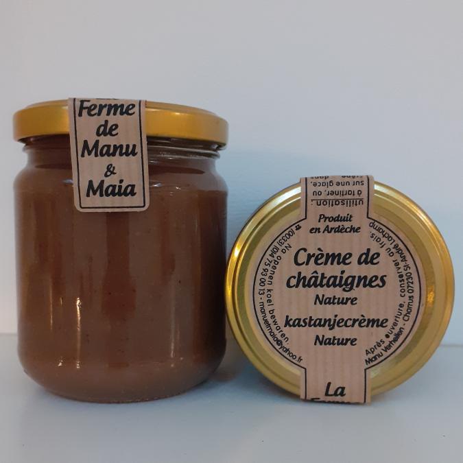 La ferme de Manu et Maia - Crème de châtaignes BIO nature - Confiture - 0.24