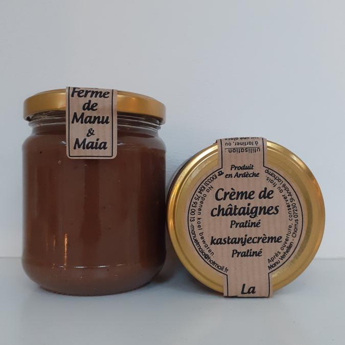 La ferme de Manu et Maia - Crème de châtaignes BIO praliné - Confiture Artisanale