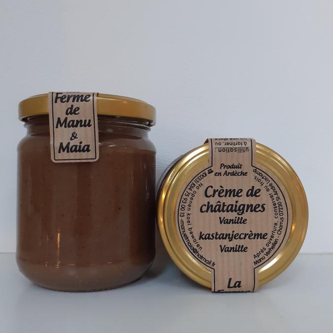 La ferme de Manu et Maia - Crème de châtaignes BIO vanille - Confiture Artisanale
