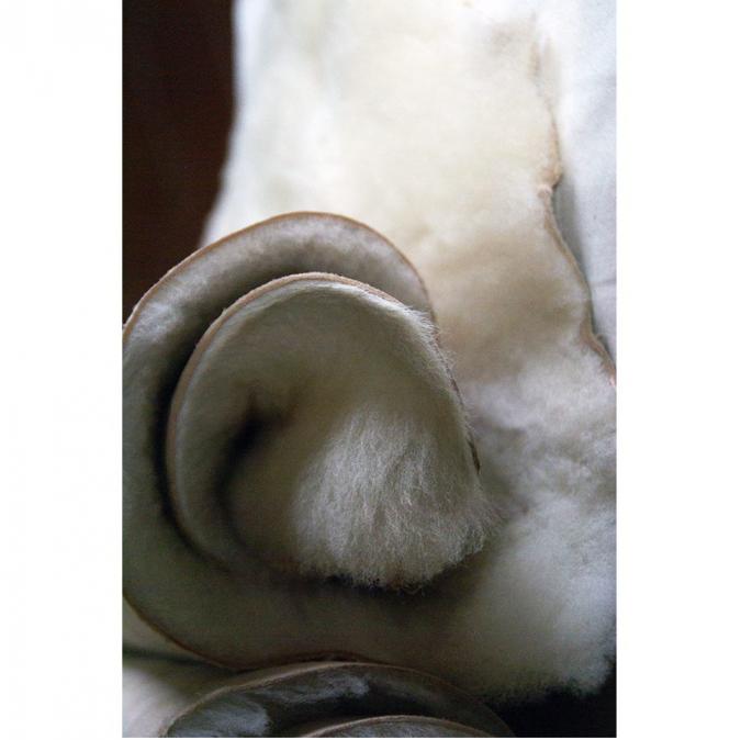 Laines Paysannes - Peau d&#039;agneaux lainées - 105 cm - Peau d&#039;agneau