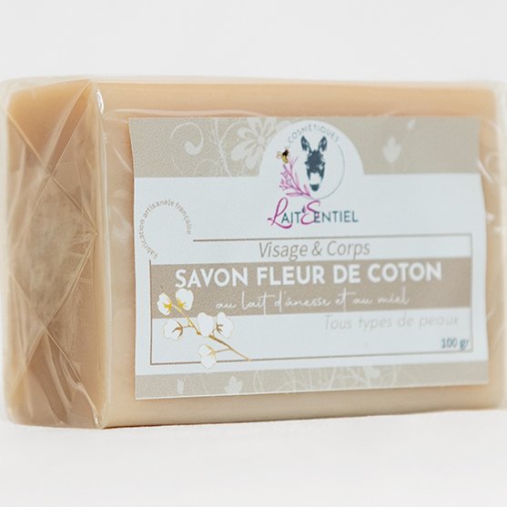 Lait'sentiel cosmétiques - Savon au lait d&#039;ânesse fleur de coton - Savon - 0.1