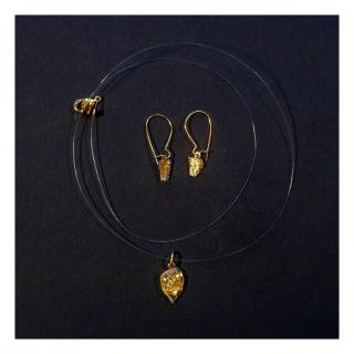 Bijoux l'Art de recycler - Parure poussière d&#039;étoile or - parure de bijoux