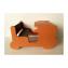 L'artisan du meuble ROLLAND - Bureau enfant bois orange - jouet en bois