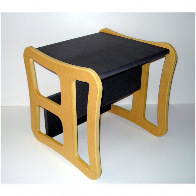 L'artisan du meuble ROLLAND - Chaise enfant multifonction jaune - jouet en bois