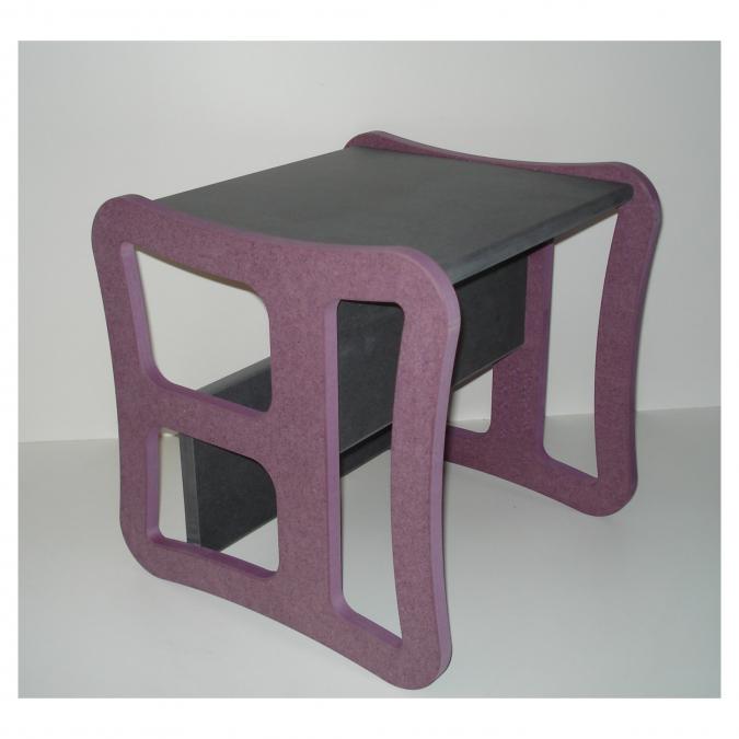 L'artisan du meuble ROLLAND - Chaise enfant multifonction violet - jouet en bois