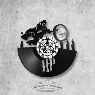 L'Atelier d'Ombeline - Horloge en disque vinyle 33 tours thème Harry Potter quidditch - Horloge - 