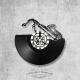 L'Atelier d'Ombeline - Horloge en disque vinyle 33 tours thème Instrument Trompette - Horloge - 