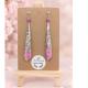 L'Atelier de Galemys - Boucles d'oreilles  Mizu violettes - origami fait main - Boucles d'oreille - acier inoxydable