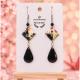 L'Atelier de Galemys - Boucles d'oreilles Shikaku - Noir - Boucles d'oreille - Acier chirurgical 316L