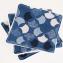 L'Atelier de July - Coton lavable BIO &quot;Bleu Trio&quot; - Lot de 7 lingettes - Lot de 7 lingettes