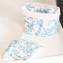 L'Atelier de July - Coton lavable en tissu Bio &quot;Blue Bird&quot; et panier assorti - Panier + 7 cotons - Lingette