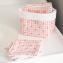 L'Atelier de July - Coton lavable en tissu bio Vichy Blanc et Rose Palmier - Panier + 7 cotons - Lingette