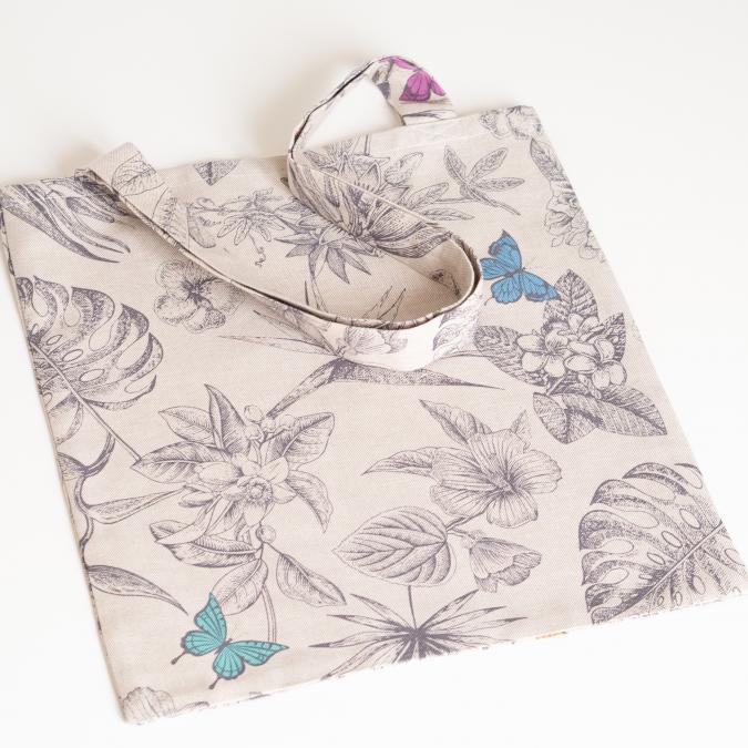 L'Atelier de July - Tote bag en coton épais bio « Papillon » - Tote bag