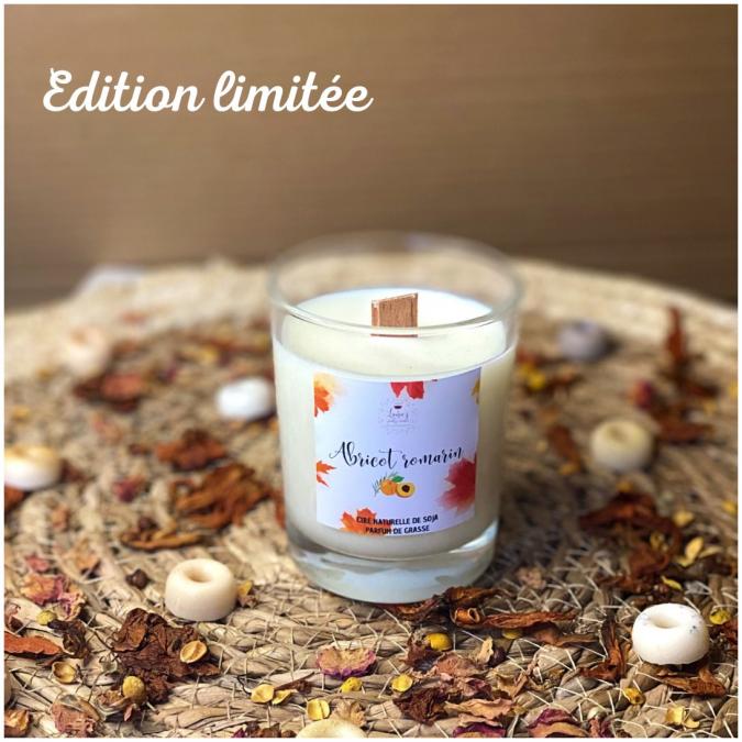 Laura's pretty candle - Bougie collection d&#039;automne - Abricot romarin - Bougie artisanale