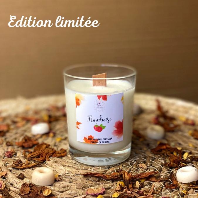 Laura's pretty candle - Bougie collection d&#039;automne - Framboise - Bougie artisanale