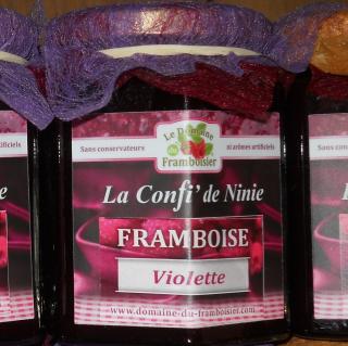 Le Domaine du Framboisier - Confiture de framboise / violette - Confiture - 250 gr