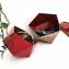 LEEWALIA - Boîtes origami bois rustique et bordeaux - Boite