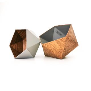 LEEWALIA - Boîtes origami chêne et gris - Boite