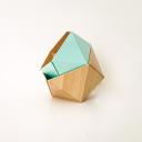 LEEWALIA - Boîtes origami érable et bleu menthe - Boite
