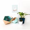 LEEWALIA - Boîtes origami érable et bleu menthe - Boite