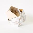 LEEWALIA - Boîtes origami marbre beige et beige - Boite
