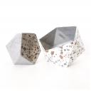 LEEWALIA - Boîtes origami terrazzo et béton gris clair - Boite