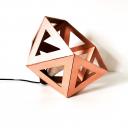 LEEWALIA - Grande lampe Origami cuivre - Lampe de table - ampoule(s)
