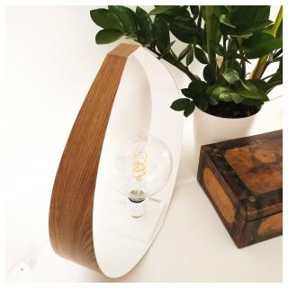 LEEWALIA - Lampe BIG DROP  chêne et blanc - Lampe de table - ampoule(s)