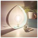 LEEWALIA - Lampe BIG DROP  chêne et bleu menthe - Lampe de table - ampoule(s)