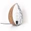 LEEWALIA - Lampe BIG DROP  chêne et mabre blanc - Lampe de table - ampoule(s)