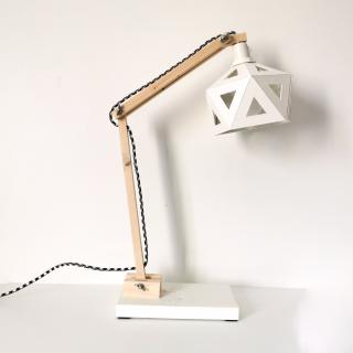 LEEWALIA - Lampe de bureau origami blanc - Lampe de bureau - ampoule(s)