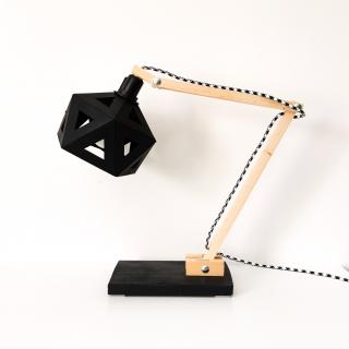 LEEWALIA - Lampe de bureau origami noir - Lampe de bureau - ampoule(s)