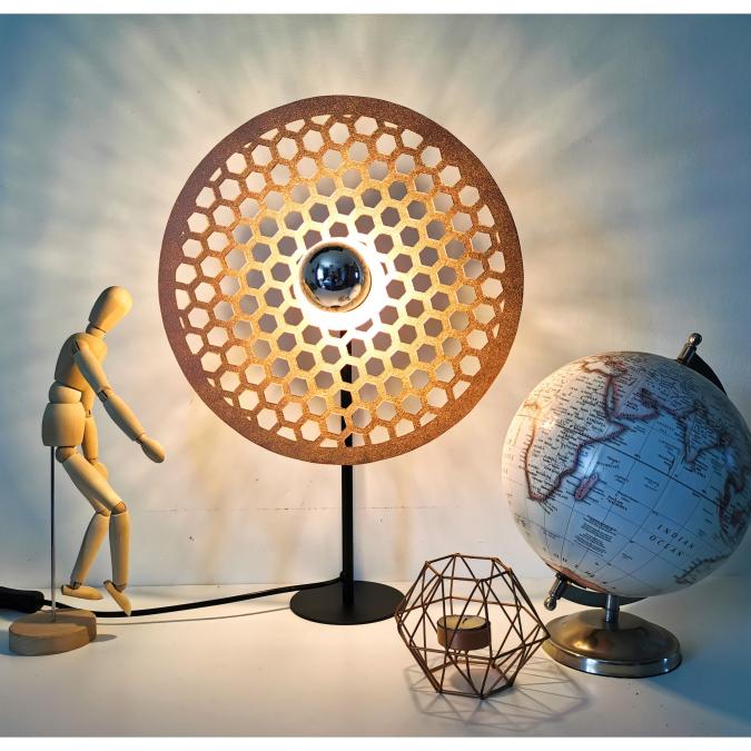 LEEWALIA - Lampe de table HIVE - cuivre - Lampe de table - ampoule(s)