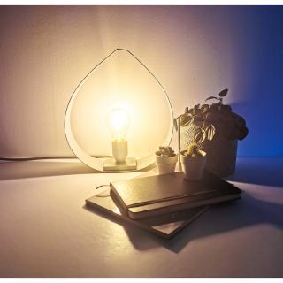 LEEWALIA - Lampe SMALL DROP chêne et gris - Lampe de chevet - ampoule(s)