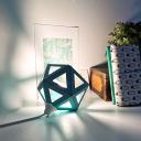 LEEWALIA - Petite lampe Origami bleu menthe - Lampe de chevet - ampoule(s)